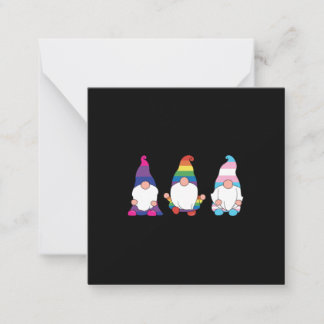 Gnome LGBTQ Bisexual Transsexual Ally Note Card