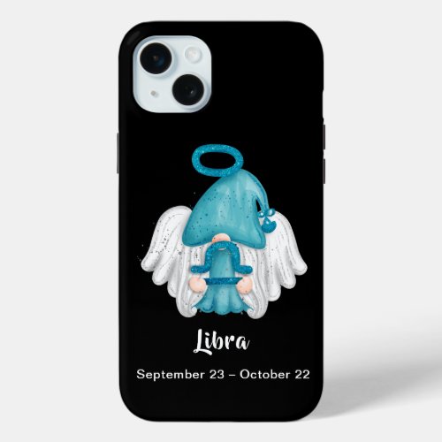 Gnome Libra Astrology Sign Angel iPhone 15 Plus Case