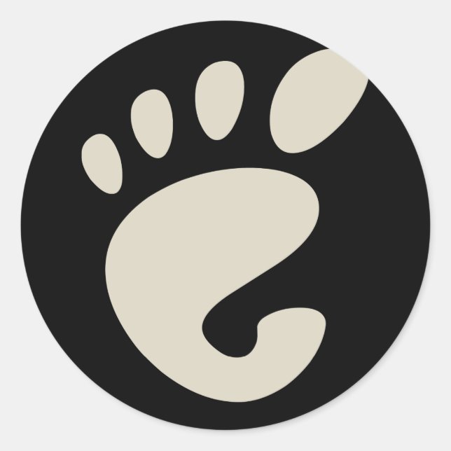 Gnome - Linux - OSS FSF  Classic Round Sticker (Front)