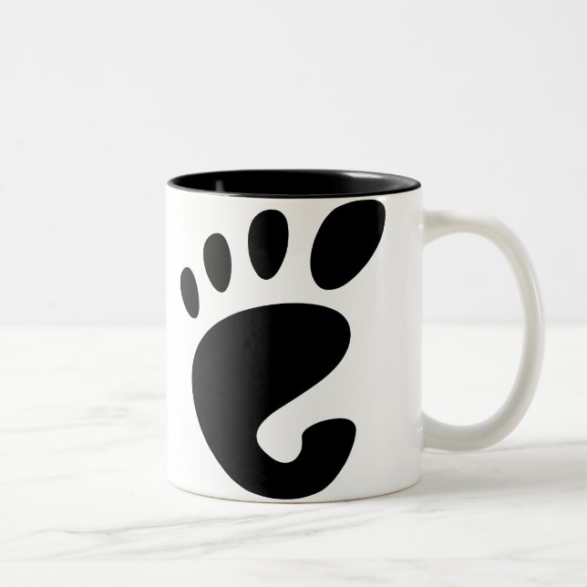 Gnome - Linux - OSS FSF  Two-Tone Coffee Mug (Right)