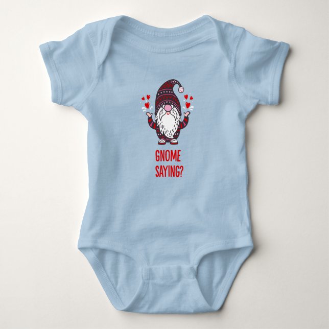 Gnome love baby bodysuit (Front)
