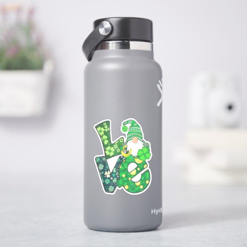 Gnome Love Funny St Patricks Day Sticker