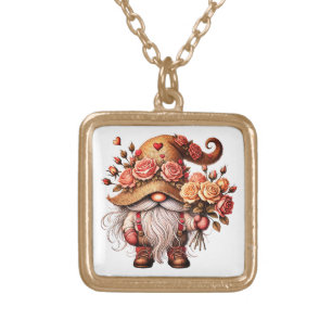 Gnome Love-Necklace Gold Plated Necklace