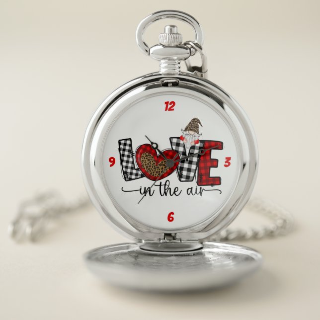 Gnome Love  Pocket Watch: Silver Watch (Inside)