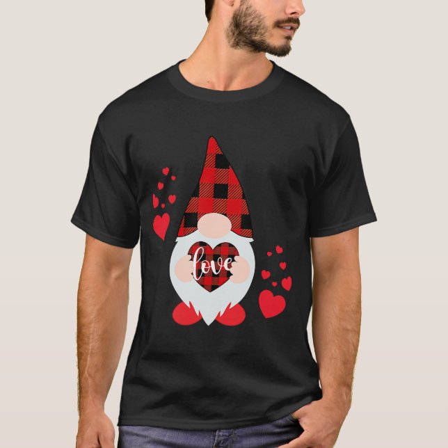 Gnome Love Valentines Day Love My Gnomies T-Shirt (Front)