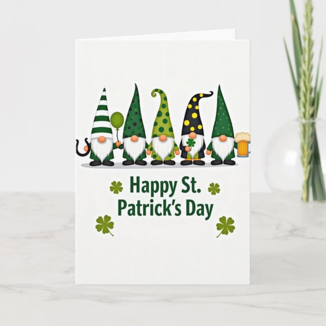 Gnome Luck Glitter Texture Card (Front)