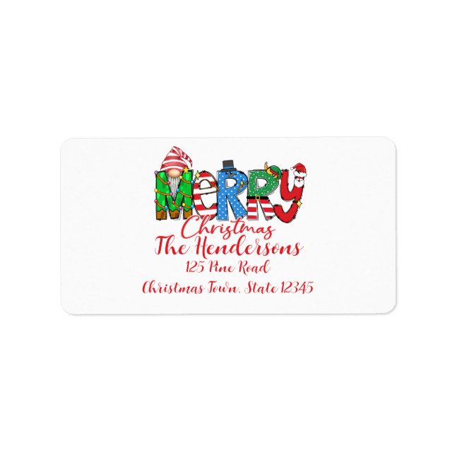 Gnome, Merry Christmas,  Label (Front)