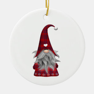 GNOME/MERRY CHRISTMAS ON OTHER SIDE CERAMIC ORNA ORNAMENT