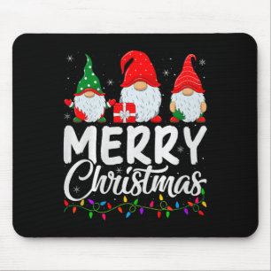 Gnome Merry Christmas Pajamas Matching Family Grou Mouse Pad