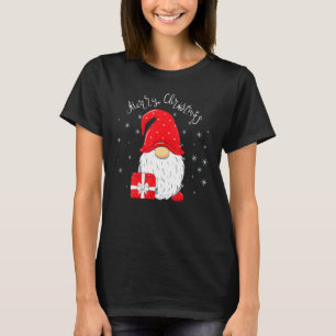 Gnome Merry Christmas Womens Santa Claus Garden Bo T-Shirt