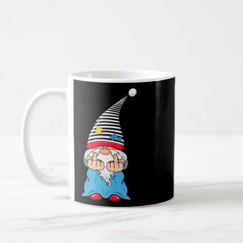Gnome Middle Finger Naughty  Coffee Mug