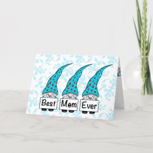 Gnome Mothers Day Best Mom Ever Holiday Card