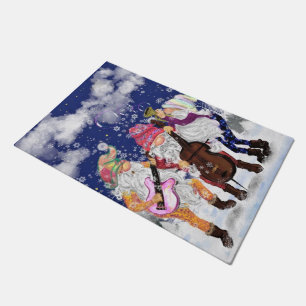 Gnome Music Christmas Doormats