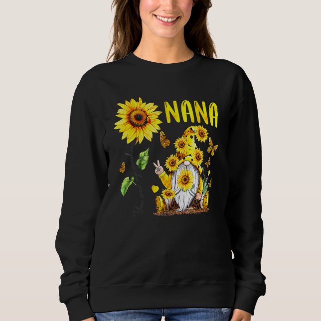 Gnome Nanna Sunflower Love Sweatshirt (Front)