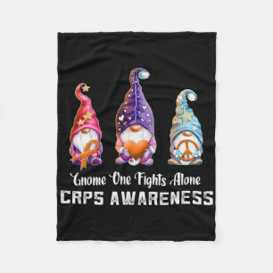 Gnome Nobody Fights Rsd Crps Awareness Alone Crps  Fleece Blanket