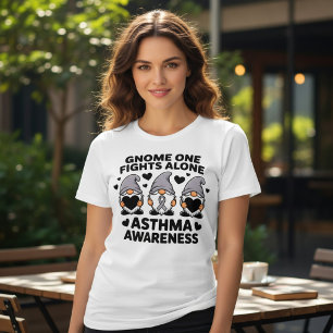 Gnome One Fights Alone Asthma Awareness Tri-Blend Shirt