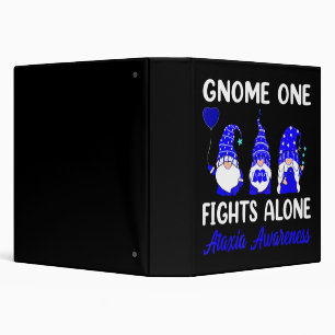 Gnome One Fights Alone Blue Ribbon Ataxia Awarenes 3 Ring Binder