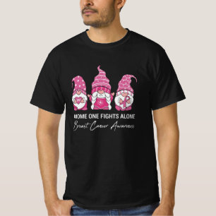 Gnome One Fights Alone Breast Cancer Awareness T-Shirt