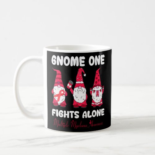 Gnome One Fights Alone Burgundy Multiple Myeloma A Coffee Mug