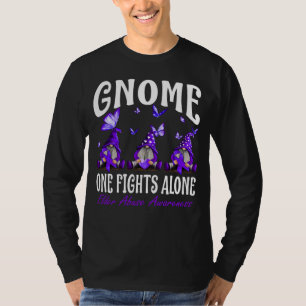 Gnome One Fights Alone Elder Abuse Awareness T-Shirt