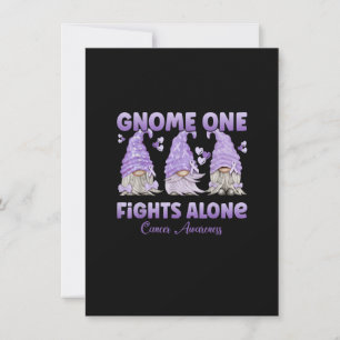 Gnome One Fights Alone Lavender Fight The Cancer Invitation