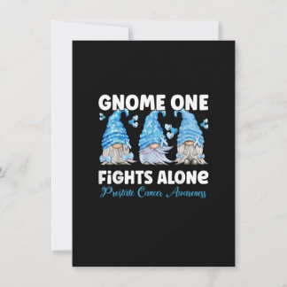 Gnome One Fights Alone Light Blue Prostate Cancer  Invitation