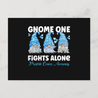 Gnome One Fights Alone Light Blue Prostate Cancer  Postcard