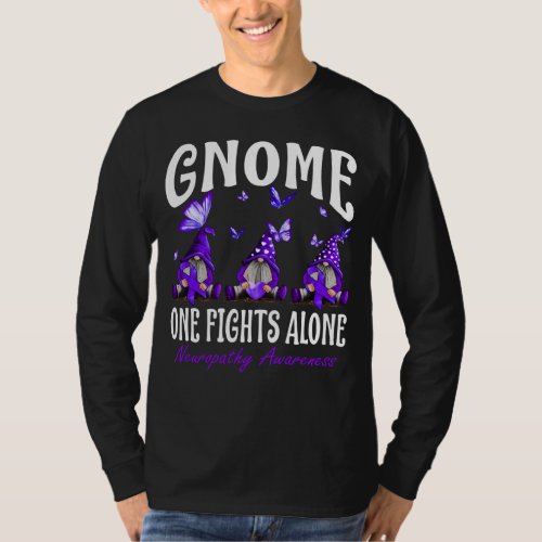 Gnome One Fights Alone Non_Hodgkins Lymphoma Awar T_Shirt