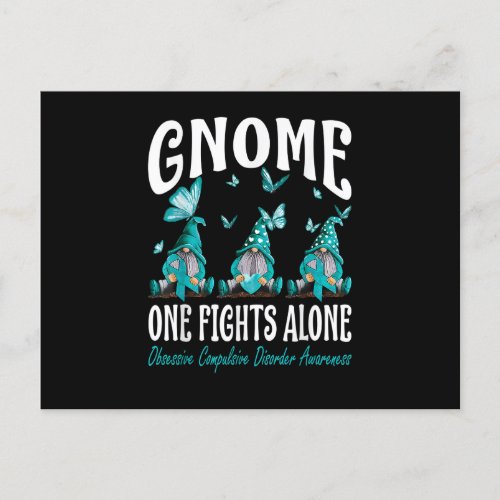 Gnome One Fights Alone Obsessive Compulsive Disord Postcard