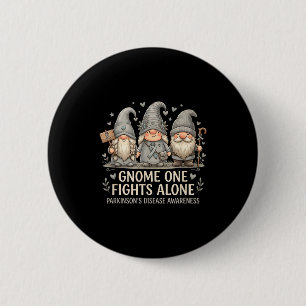 Gnome one fights alone parkinson's disease button