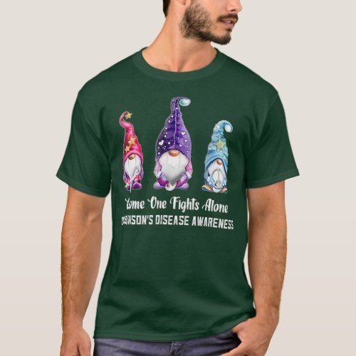 Gnome One Fights Alone Parkinsons Disease T_Shirt