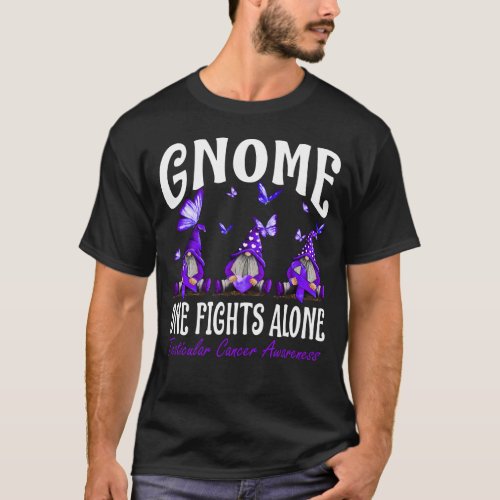 Gnome One Fights Alone Testicular Cancer Awareness T_Shirt