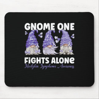 Gnome One Fights Alone Violet Hodgkin Lymphoma Awa Mouse Pad
