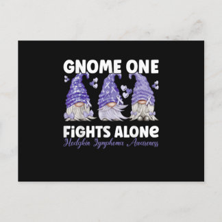 Gnome One Fights Alone Violet Hodgkin Lymphoma Awa Postcard