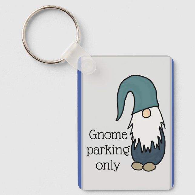 Gnome Parking Sign Keychain (Front)