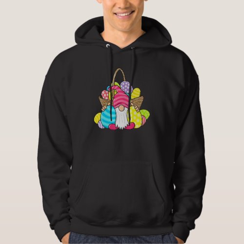 Gnome Pastel Spring Bunny Hunt Eggs Rabbit Easter  Hoodie