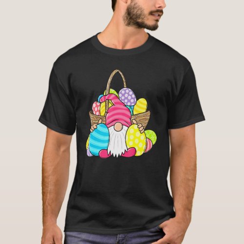 Gnome Pastel Spring Bunny Hunt Eggs Rabbit Easter  T_Shirt