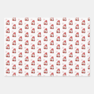 Gnome Peppermint Cocoa Wrapping Paper Sheets