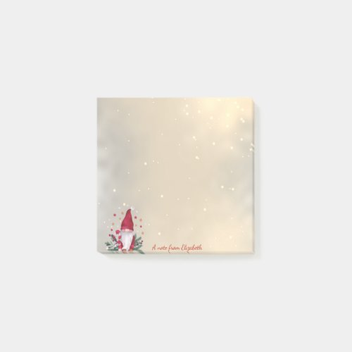 Gnome Pine Tree Branches Stars Holiday Post_it Notes