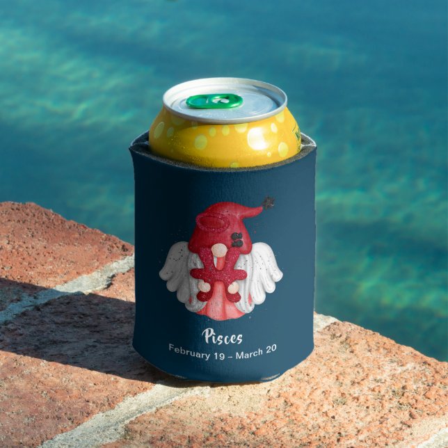 Gnome Pisces Astrology Sign Angel Can Cooler (In Situ Pool)
