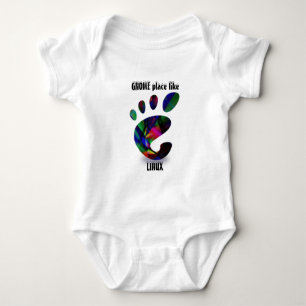 GNOME Place Like LINUX Baby Bodysuit