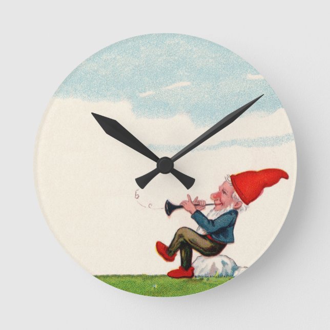 Gnome Playing Music Clock (Front)