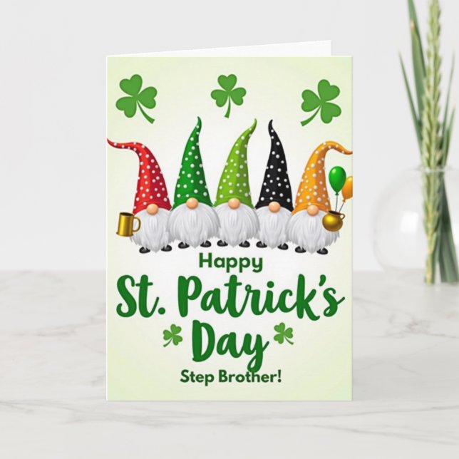 Gnome Polka Dot Hats Card (Front)