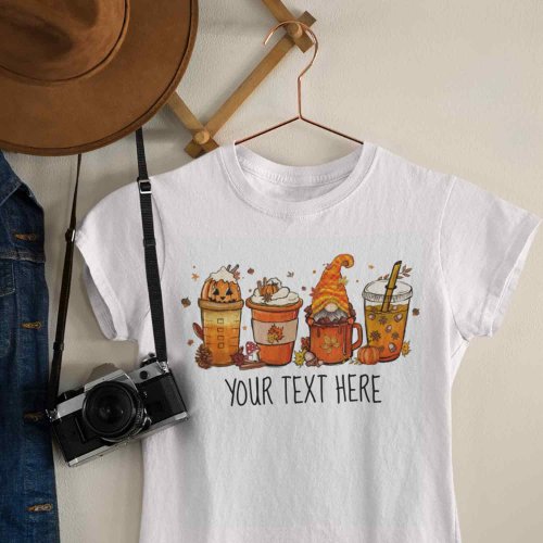 Gnome Pumpkin Fall Tee Retro Design Halloween Fun