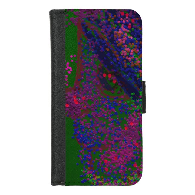 Gnome Quilted Pattern  iPhone Wallet Case (Front)