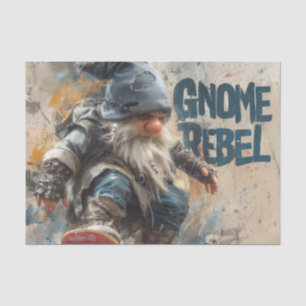 Gnome Rebel skateboarding graphic artwork Tissue Paper
