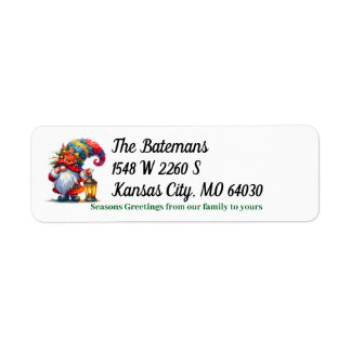 Gnome Return Address Label