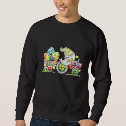 Gnome Ride A Red Tractor Boys Easter Outfit Easter Sweatshirt