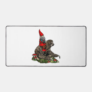 Gnome Riding a Sloth Desk Mat