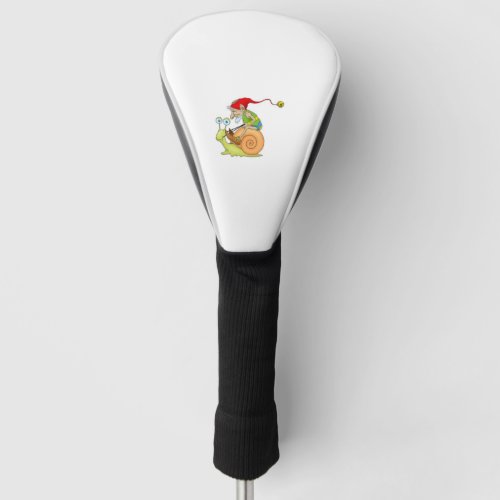 Gnome Riding a Snail Graphic  Golf Head Cover